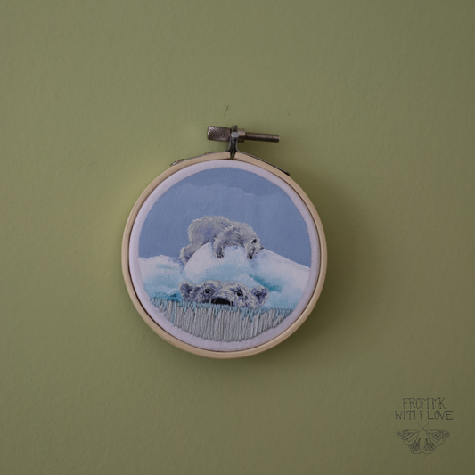 Polar Bear Embroidery - 3"