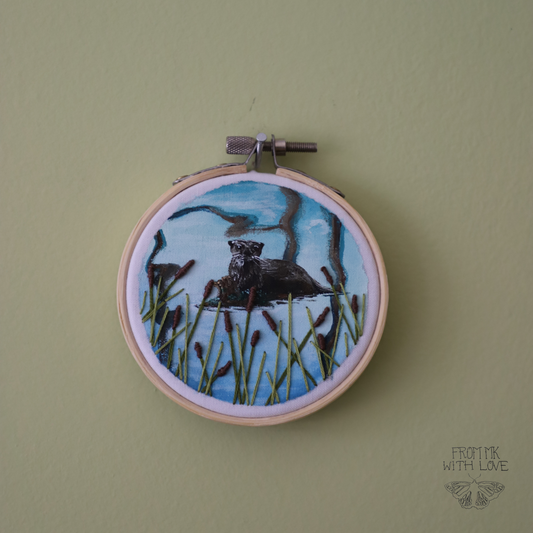 River Otter Embroidery - 3"