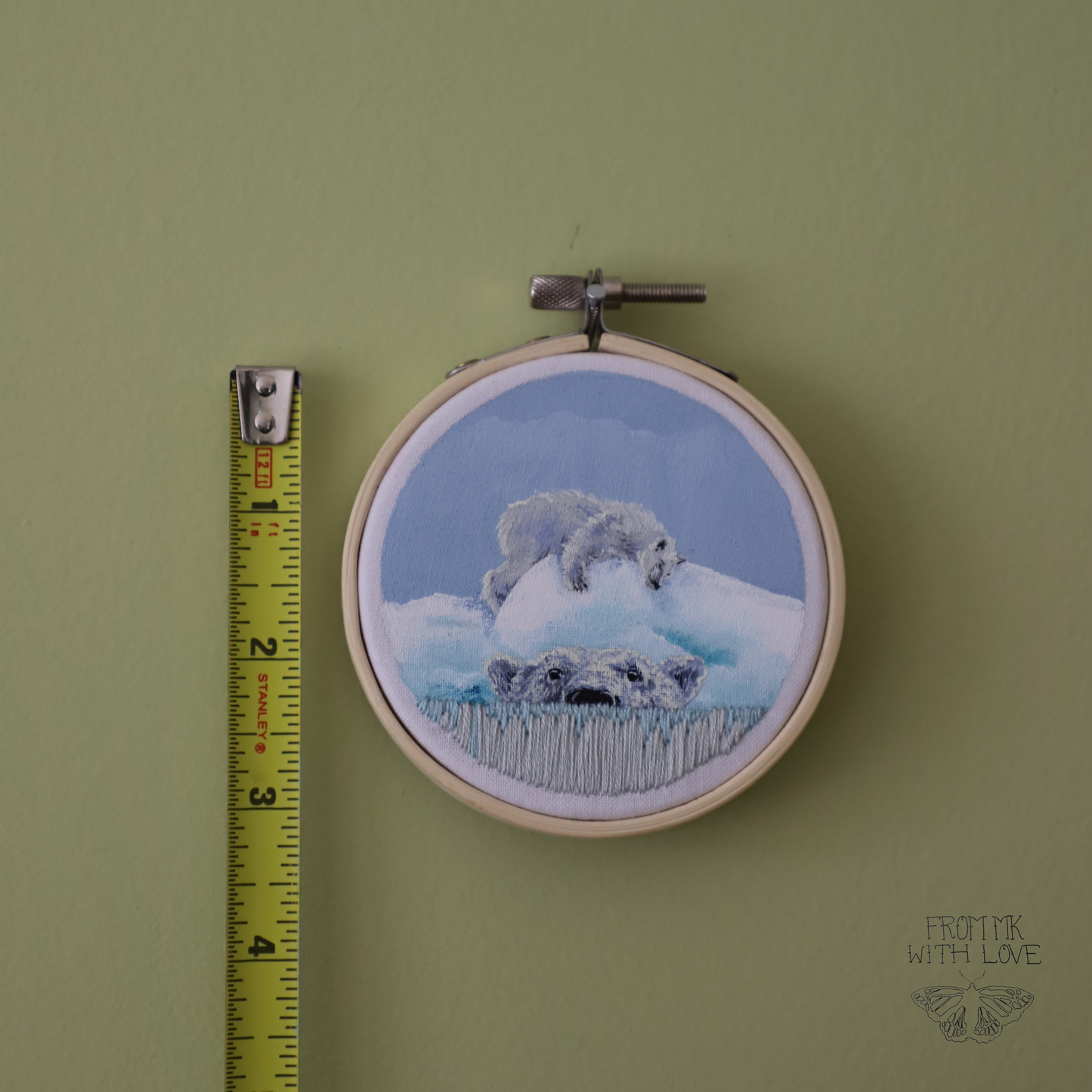 Polar Bear Embroidery - 3"