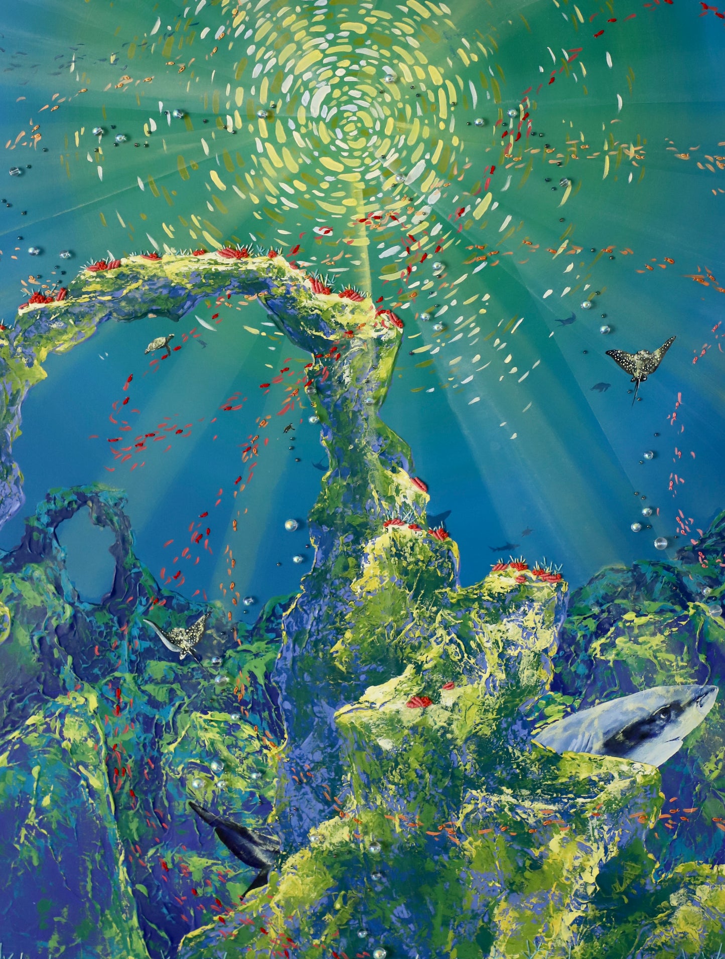 Coral Reef Embroidery - 24"x30"