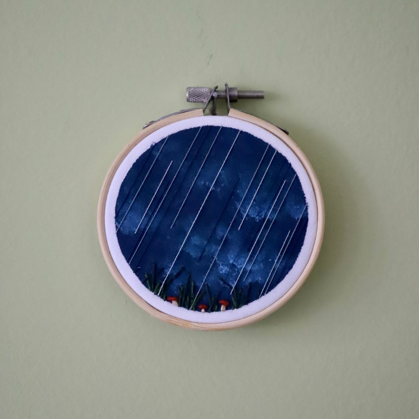 Rainy Day Embroidery - 3"