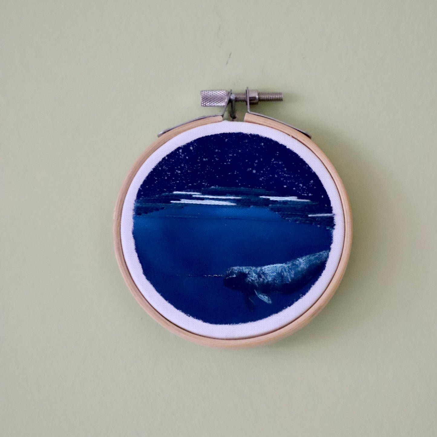 Narwhal Embroidery - 3"