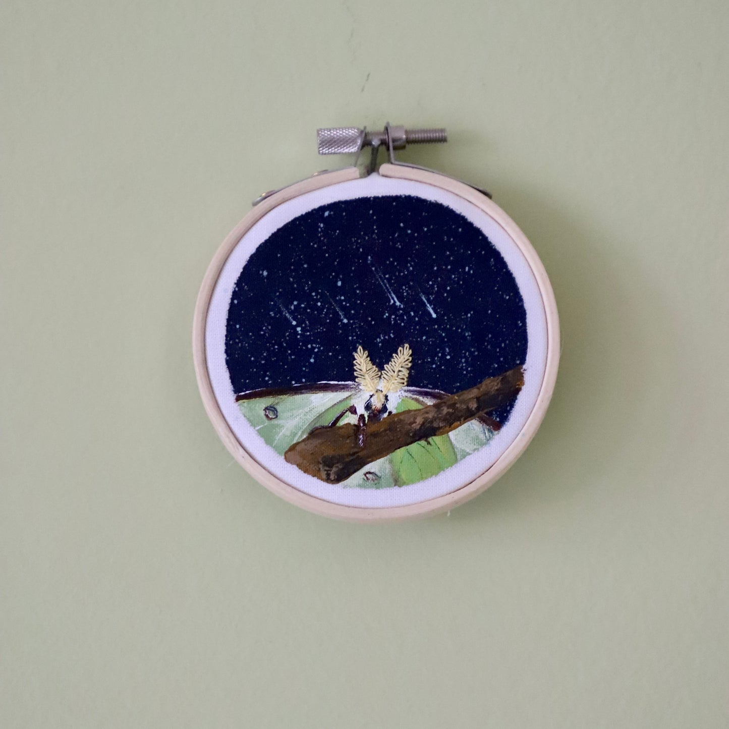 Luna Moth Embroidery - 3"