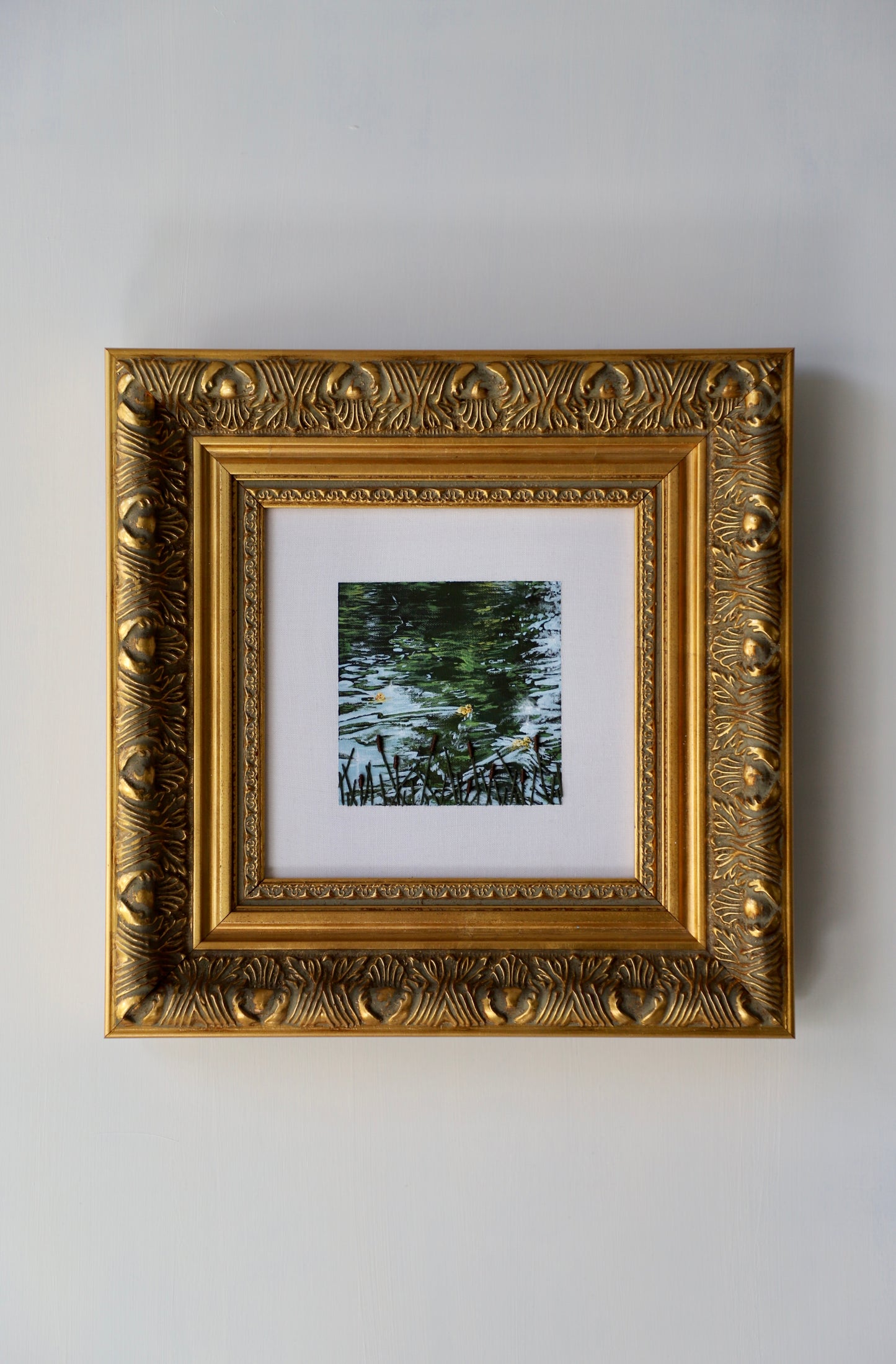 Pond Life Embroidery - 6"x6"