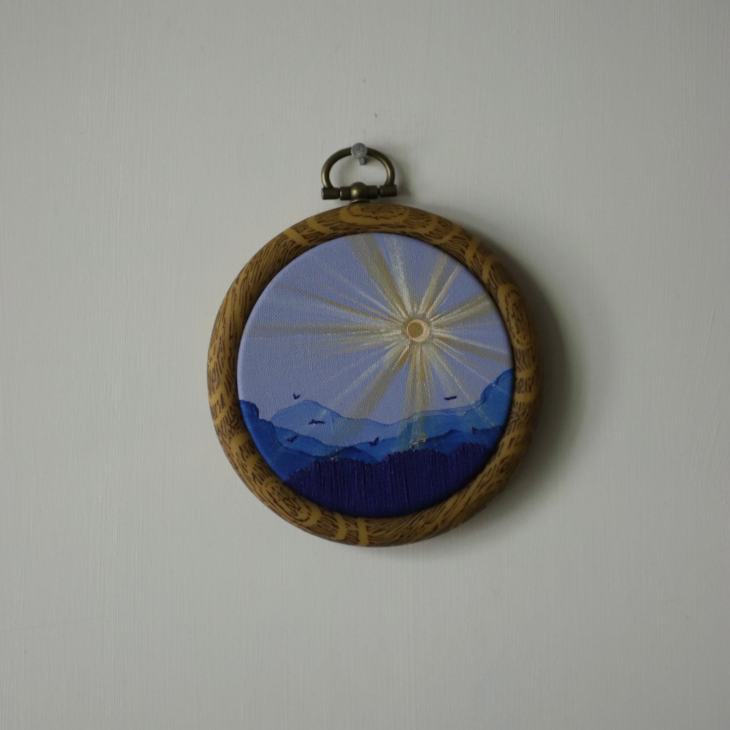 Mountain Night Embroidery