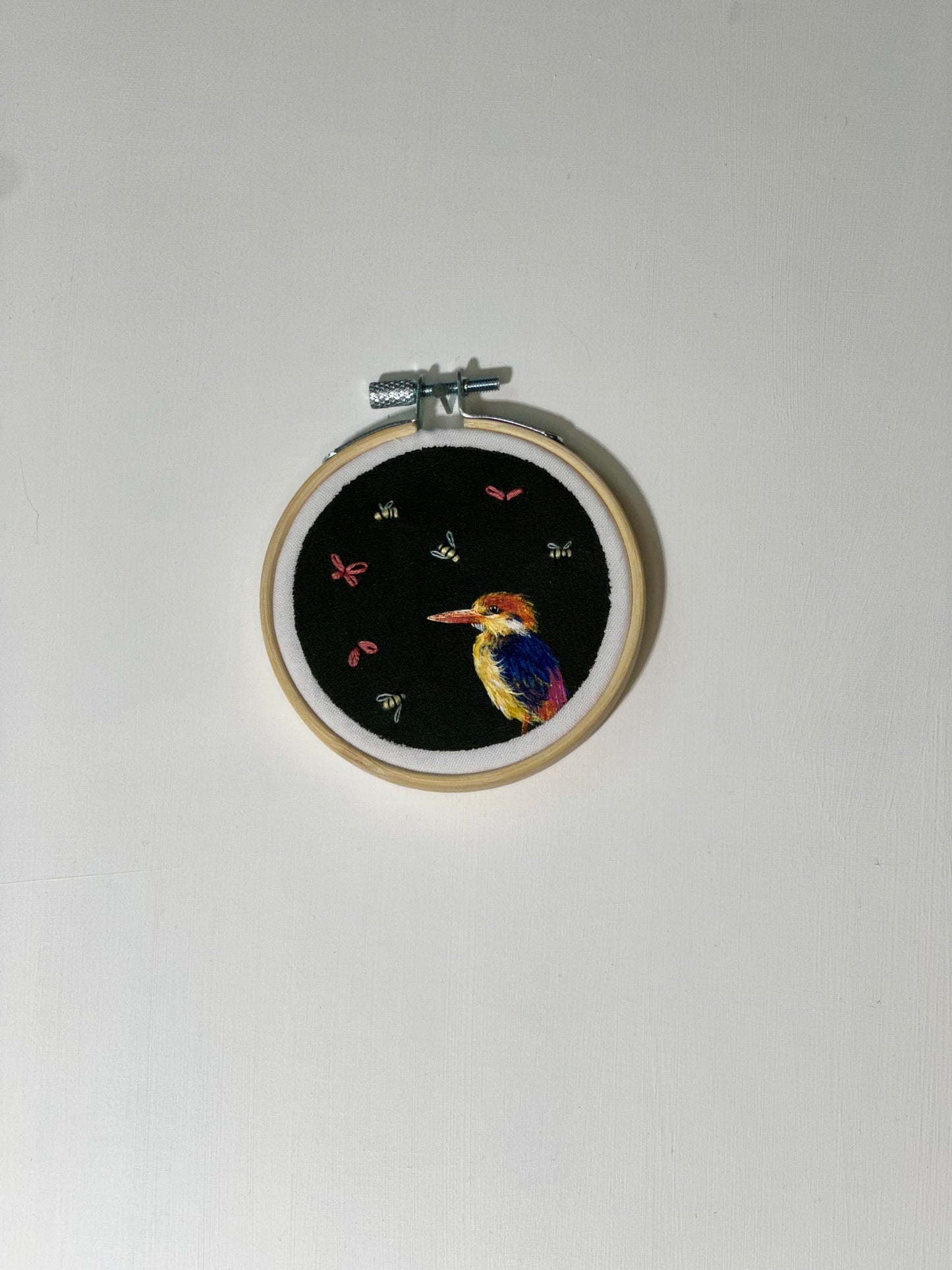 Black Backed Kingfisher - 3" Embroidery