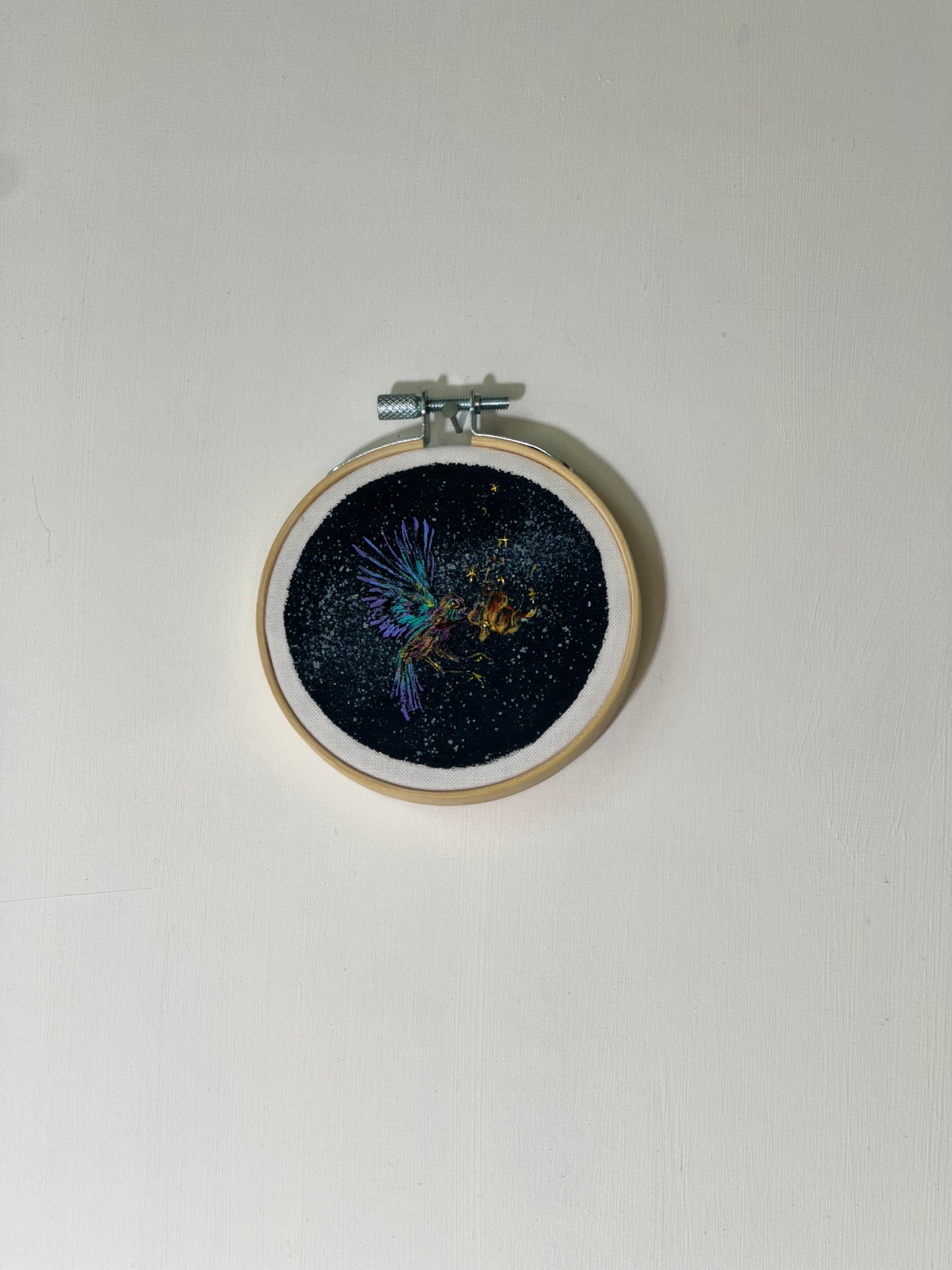 Rainbow Crow - 3" Embroidery