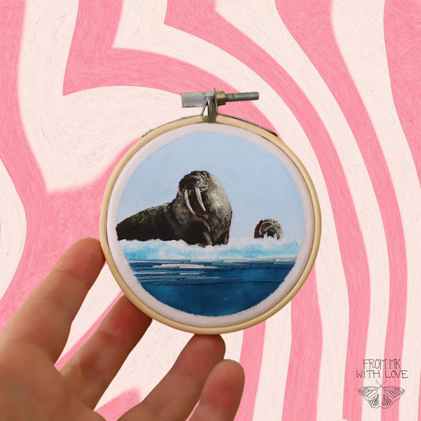 Walrus Embroidery - 3"