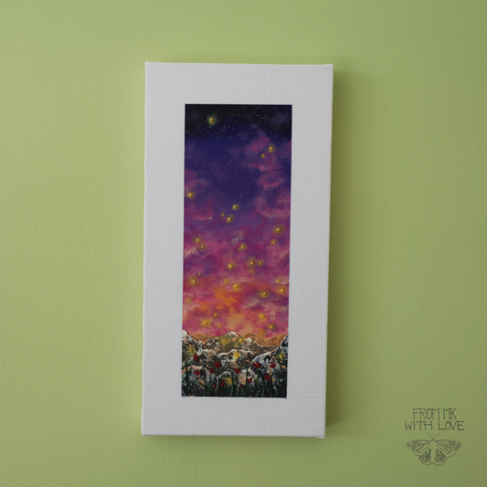 Mountain Night Embroidery - 6"x12"
