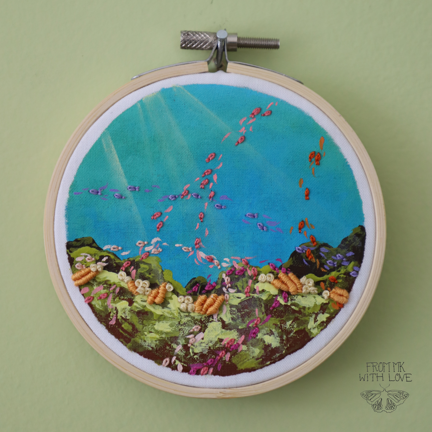 Coral Reef Embroidery - 4"