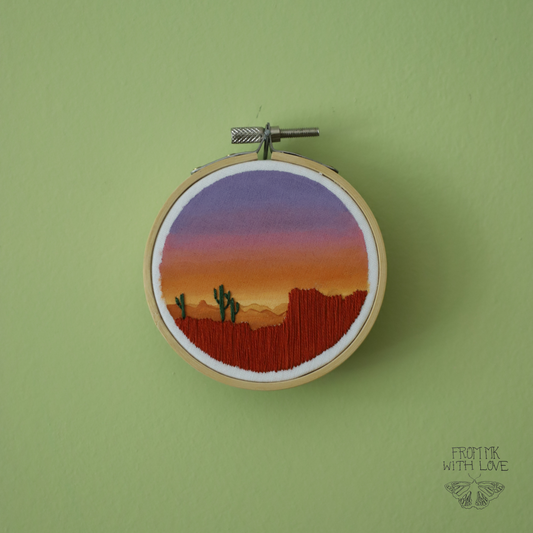 Desert Sunset Embroidery - 3"