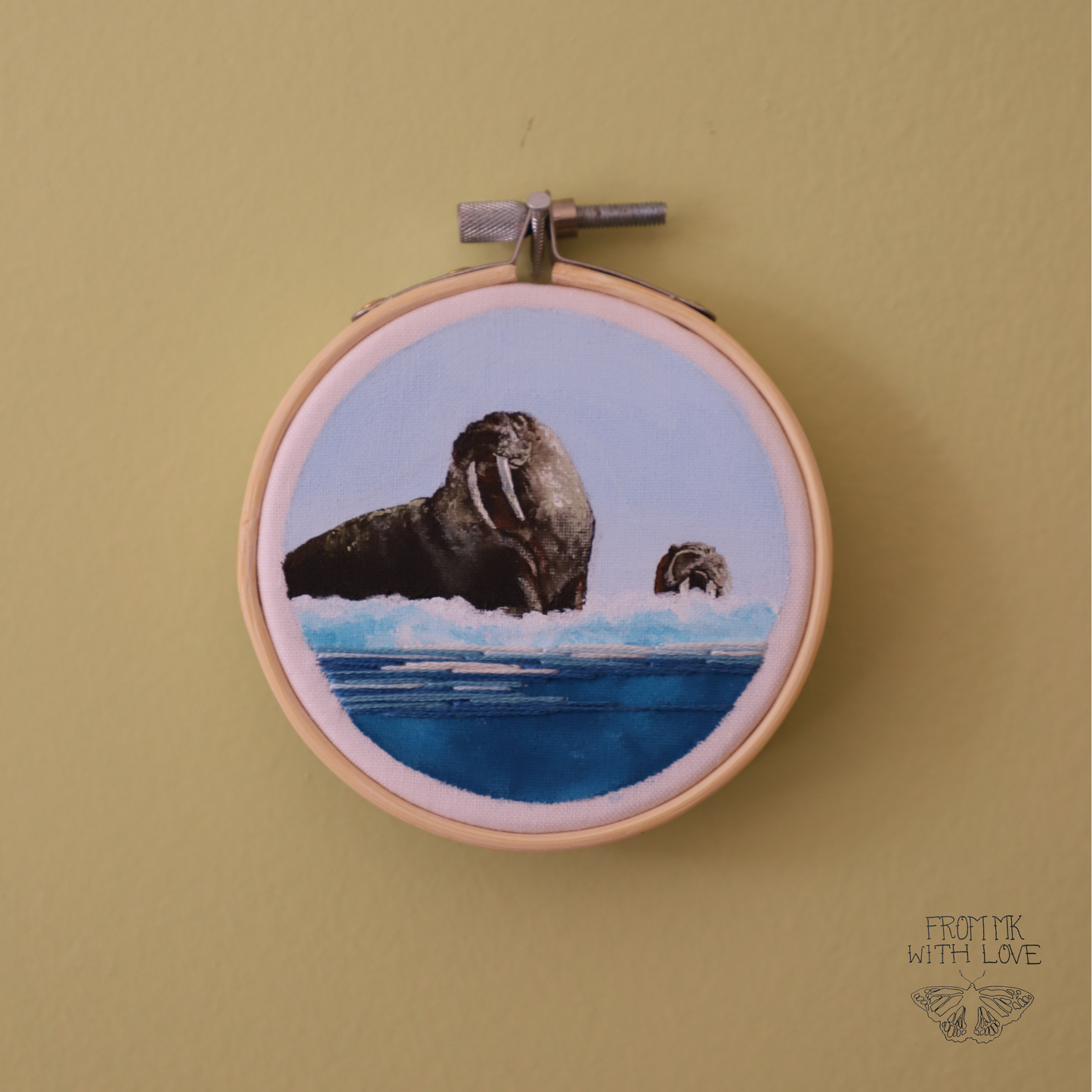 Walrus Embroidery - 3"
