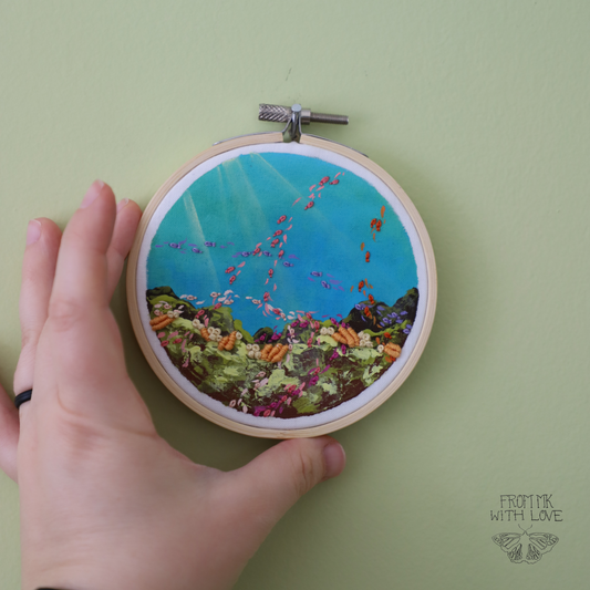 Coral Reef Embroidery - 4"