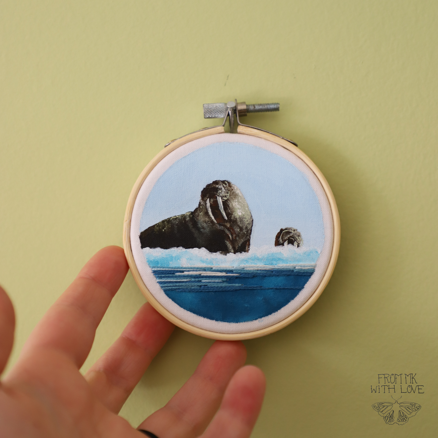 Walrus Embroidery - 3"