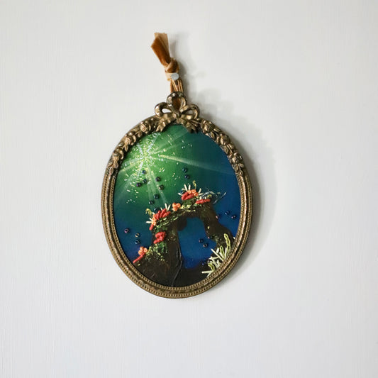Reef - framed embroidery