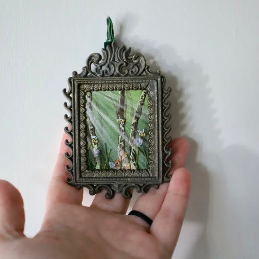 Forest - Mini framed embroidery