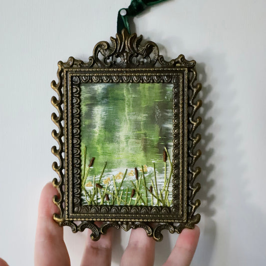 Ducklings - framed embroidery