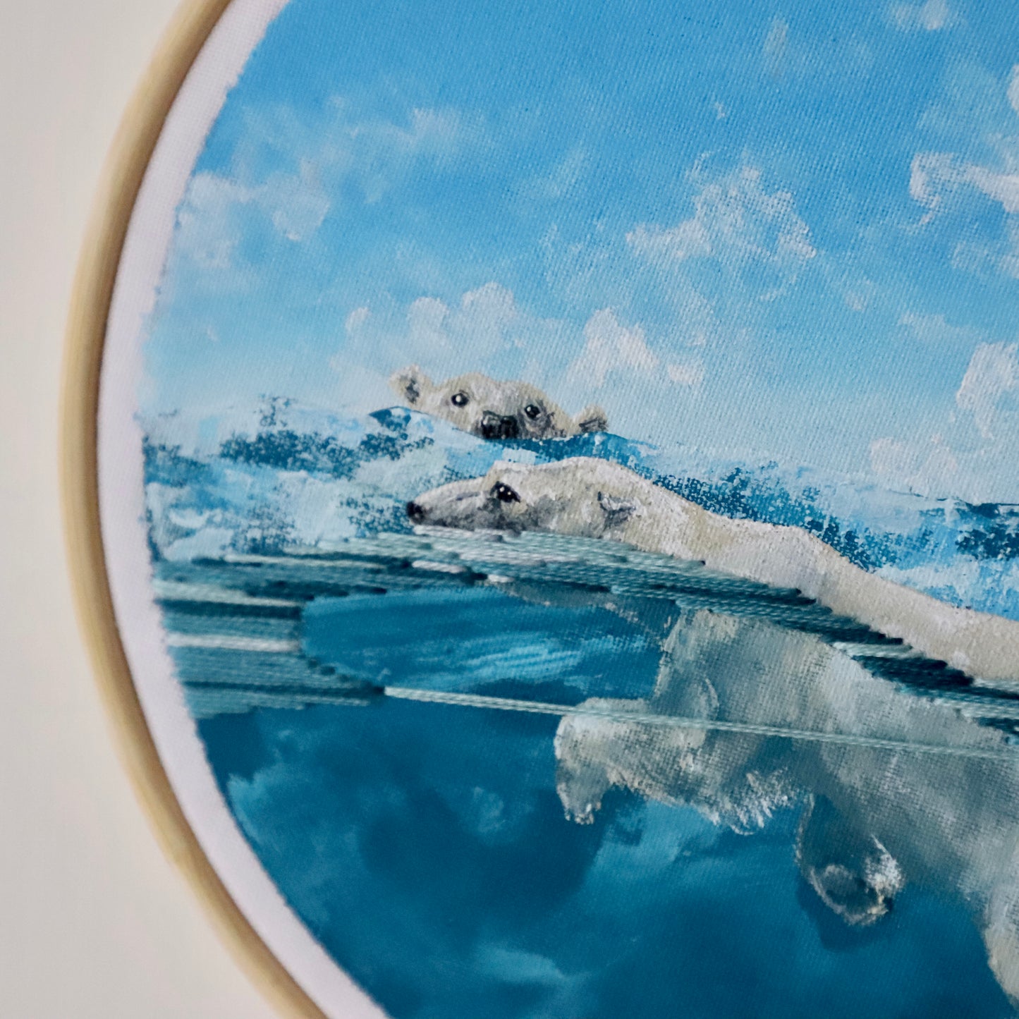 Polar Bears Embroidery - 6"