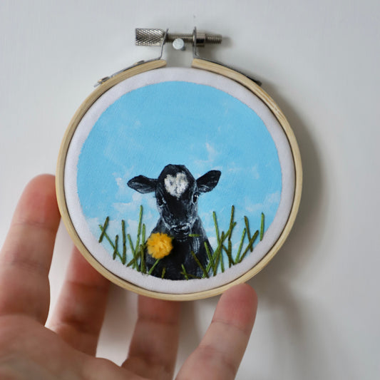Cow Embroidery - 3"
