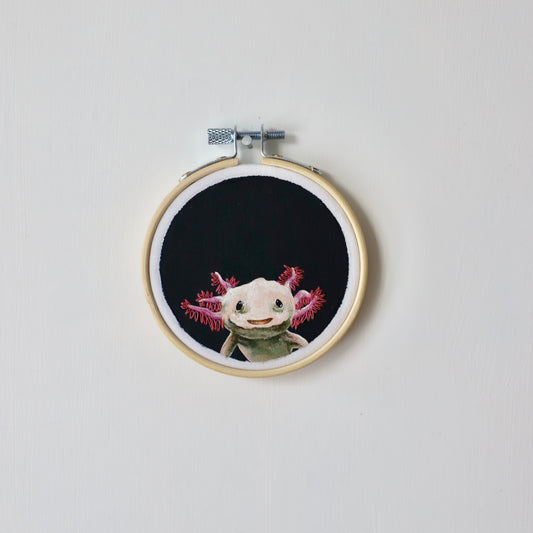 Axolotl Embroidery - 3"