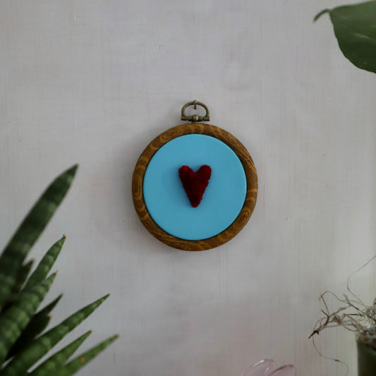 Fluffy Heart Embroidery - 3"