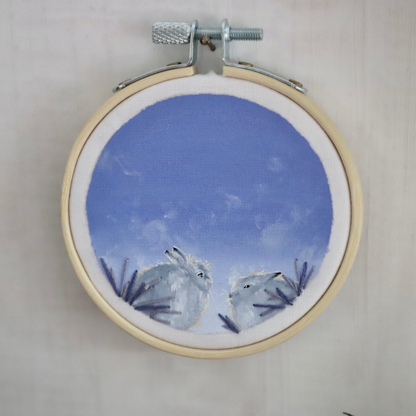 Arctic Hare Embroidery - 3"