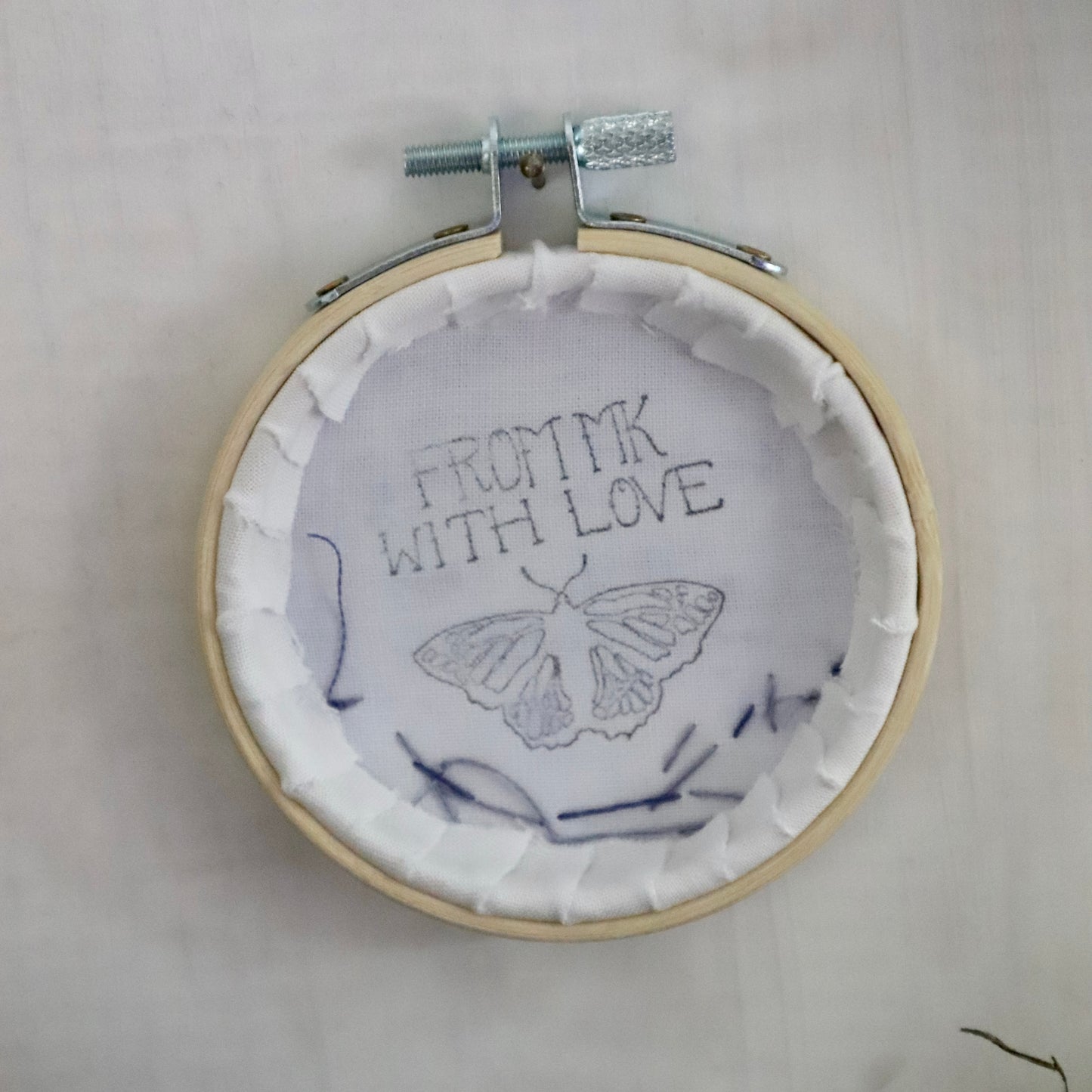 Arctic Hare Embroidery - 3"