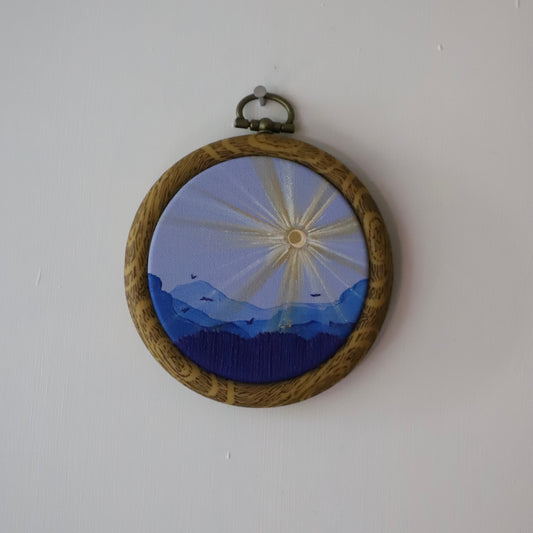 Mountain Night Embroidery - 3"