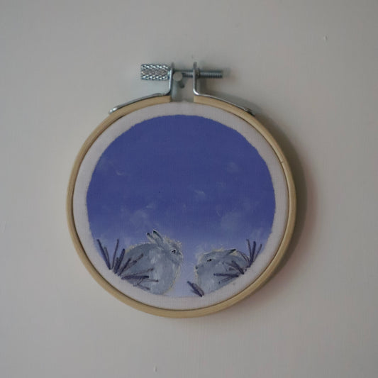 Arctic Hare Embroidery - 3"