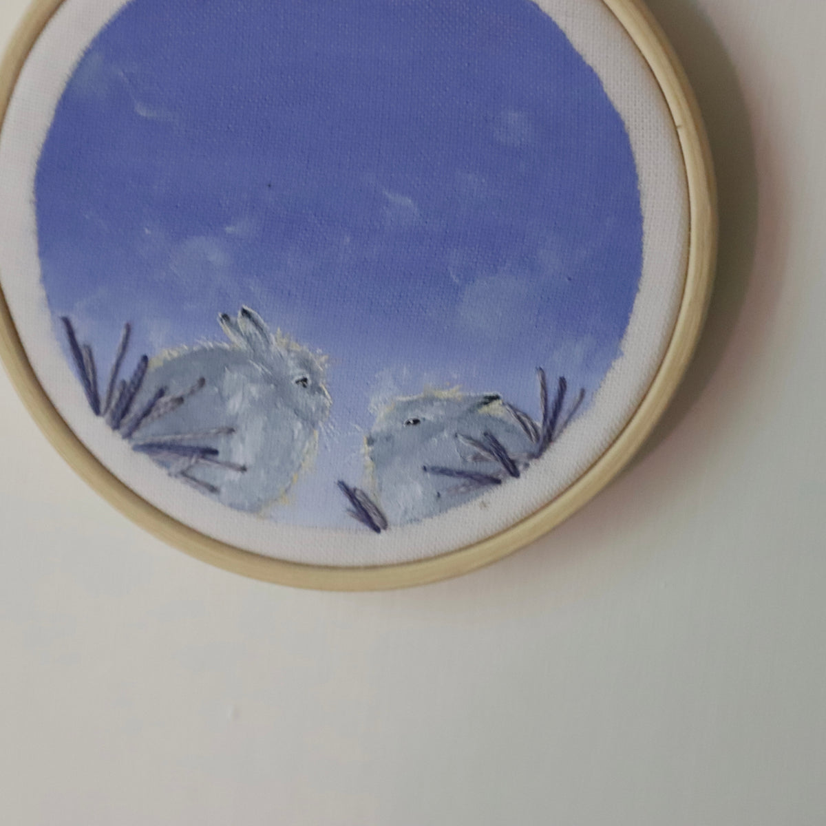 Arctic Hare Embroidery - 3"