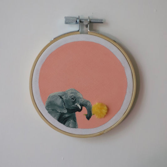 Elephant Embroidery - 3"