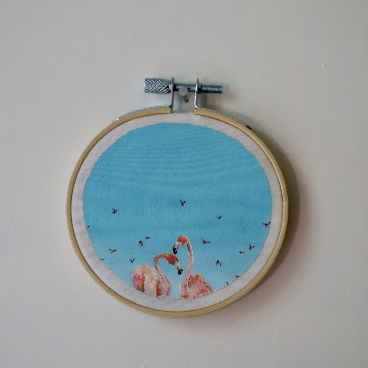 Flamingo Embroidery - 3"