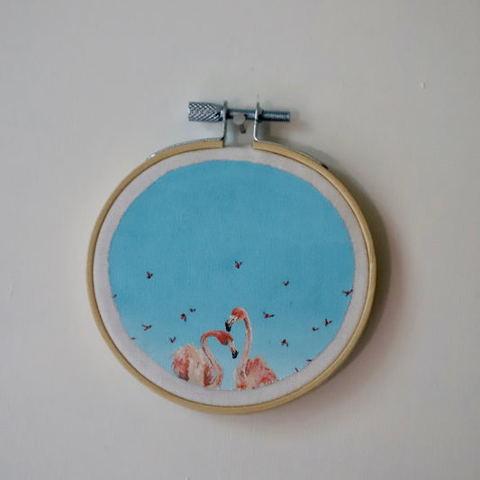Flamingo Embroidery - 3"