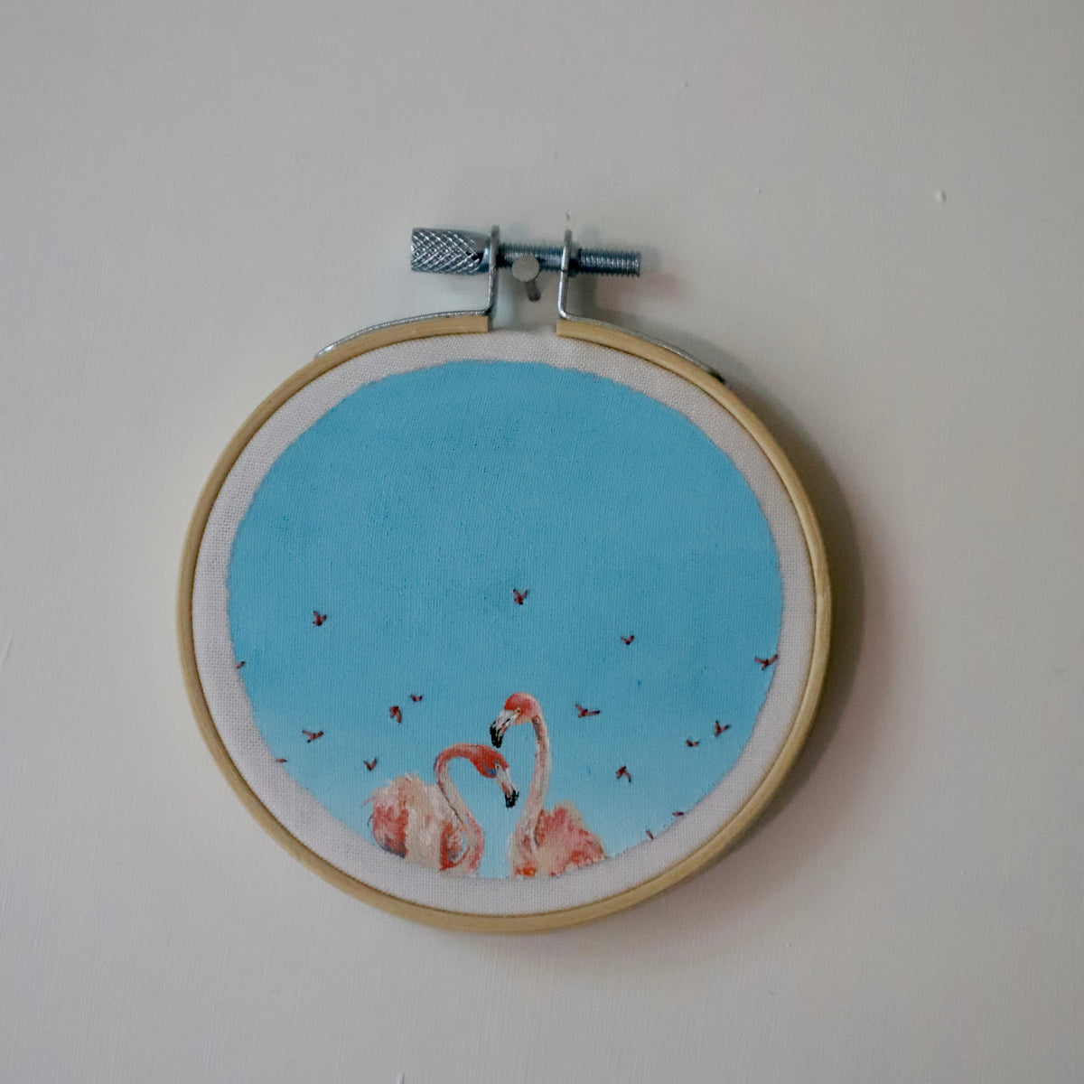 Flamingo Embroidery - 3"