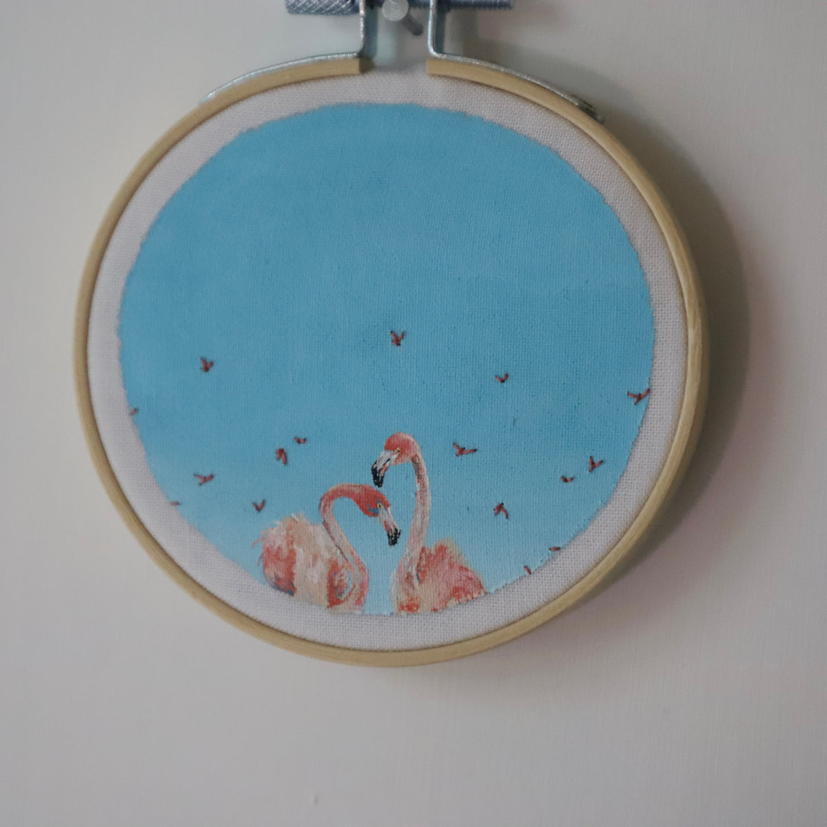 Flamingo Embroidery - 3"
