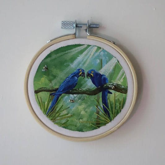 Hyacinth Macaw Embroidery - 3"