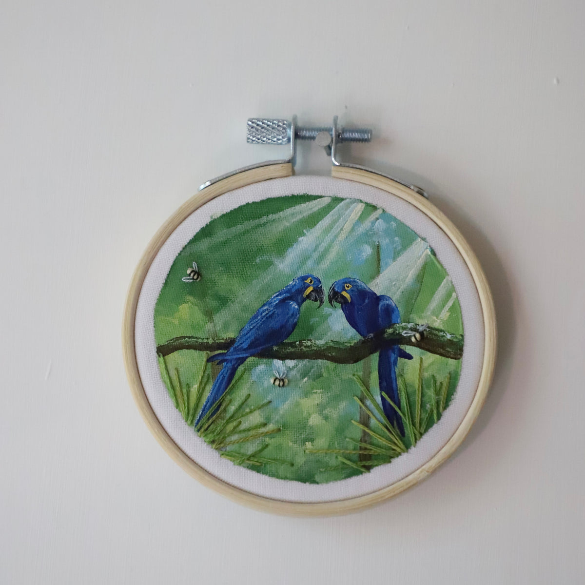 Hyacinth Macaw Embroidery - 3"