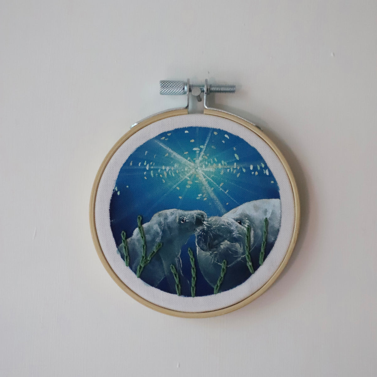 Manatee Embroidery - 3"