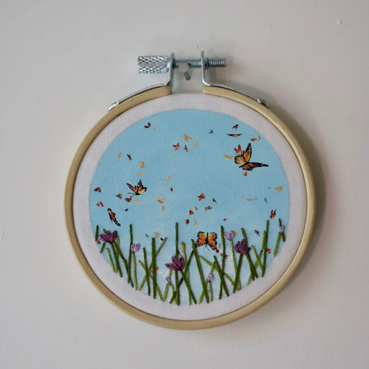 Monarch Butterfly Embroidery - 3"