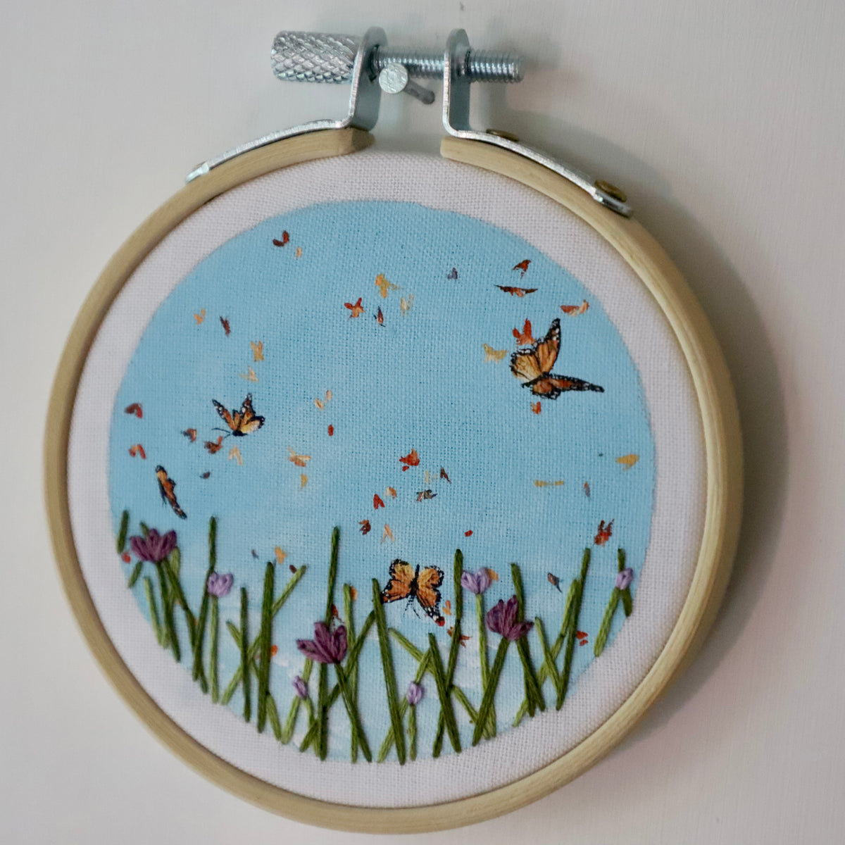 Monarch Butterfly Embroidery - 3"