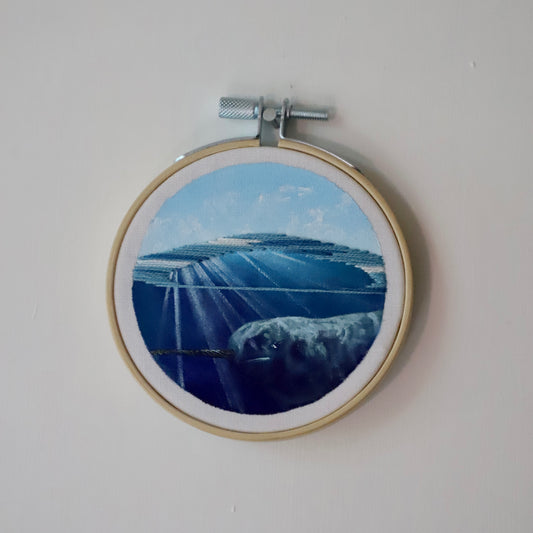 Narwhal Embroidery - 3"