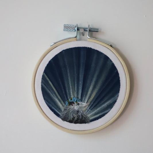 Opossum Embroidery - 3"