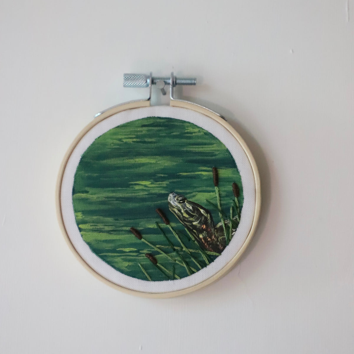 Painted Turtle Embroidery - 3"
