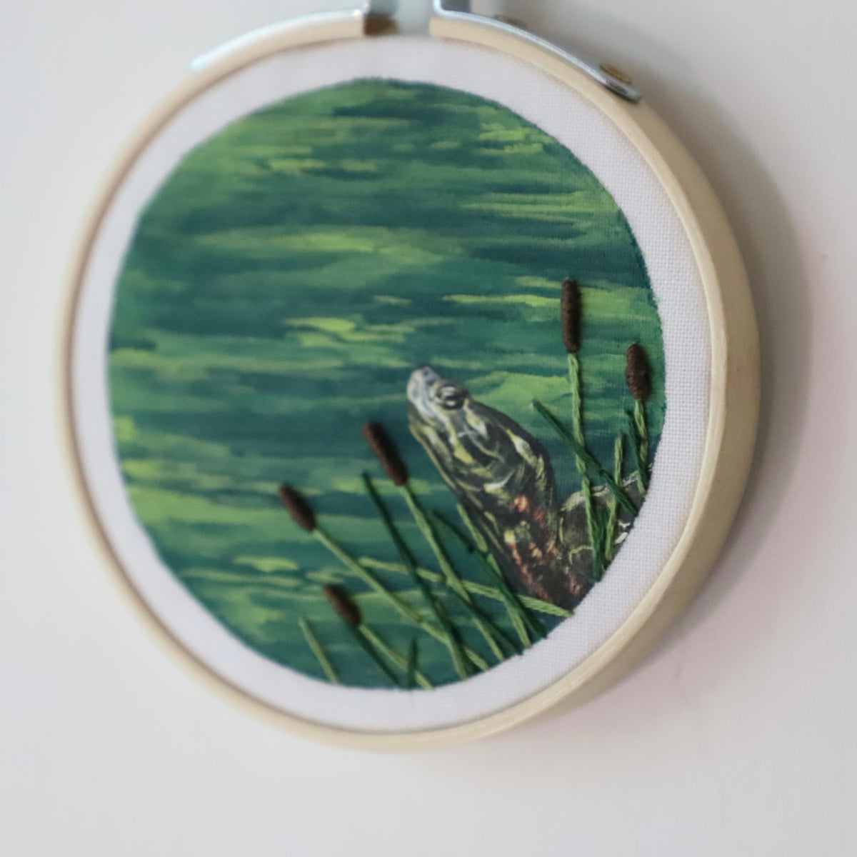 Painted Turtle Embroidery - 3"