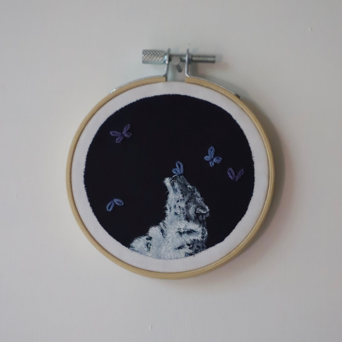 Snow Leopard Embroidery - 3"