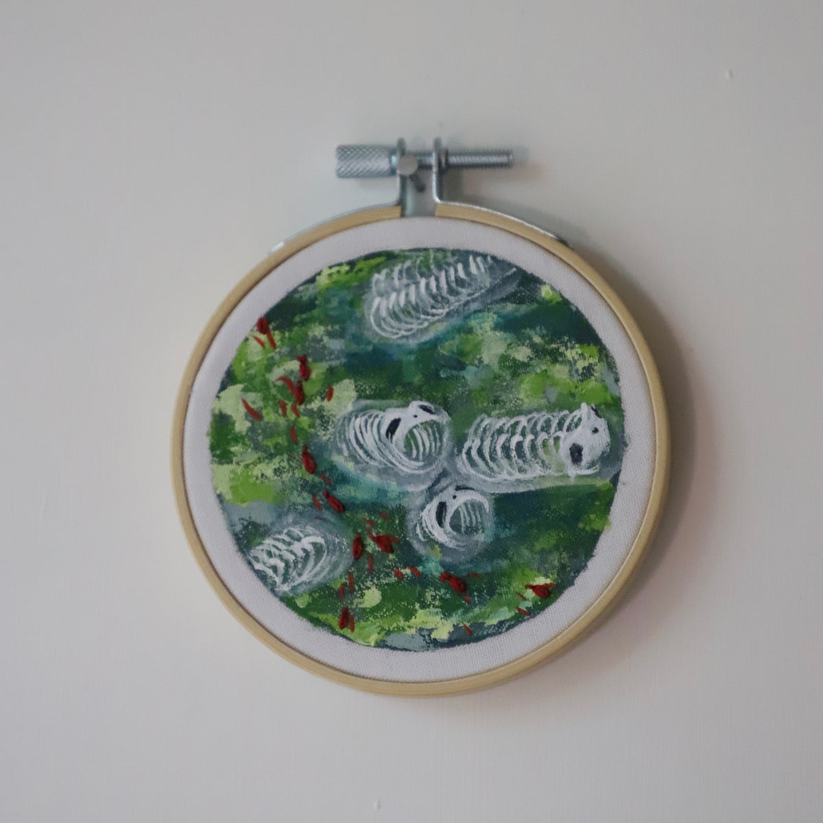 Skeleton Panda Sea Squirt Embroidery - 3"