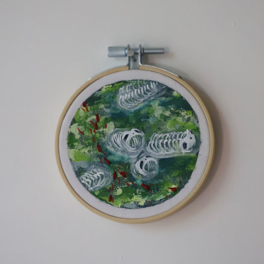 Skeleton Panda Sea Squirt Embroidery - 3"