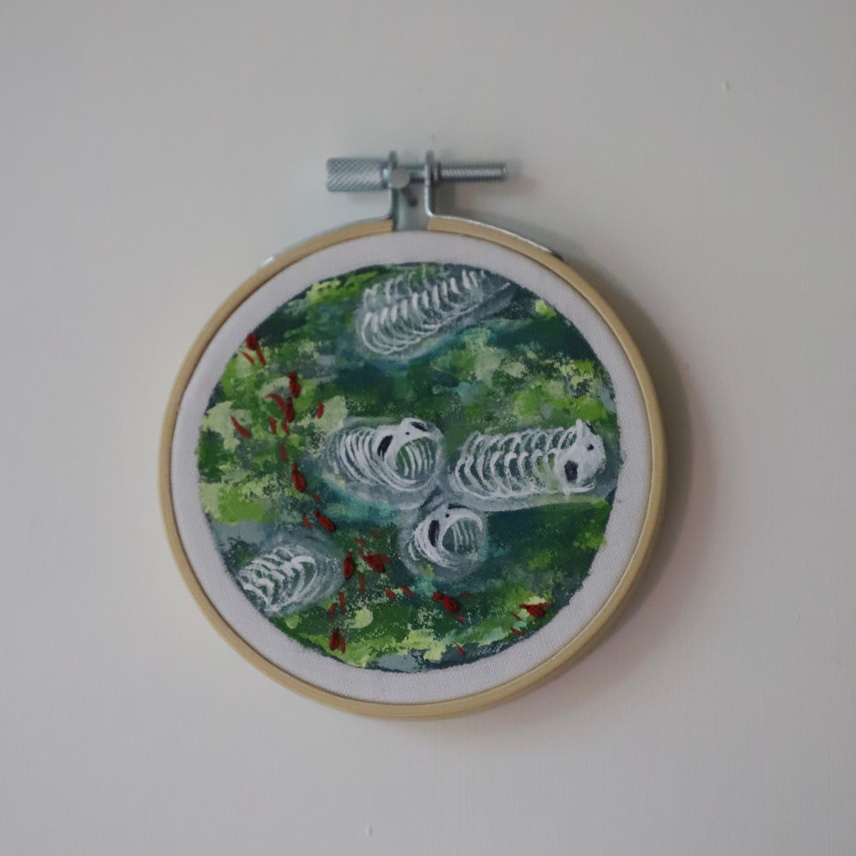 Skeleton Panda Sea Squirt Embroidery - 3"