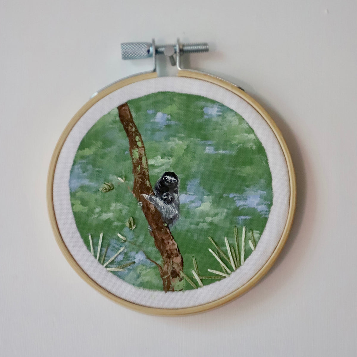 Sloth Embroidery - 3"