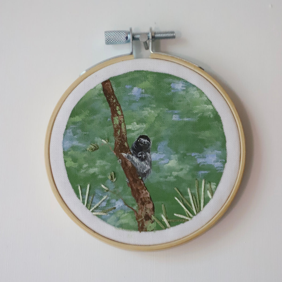 Sloth Embroidery - 3"